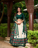 Elegant Designer Tussar Silk Patola Printed Lehenga Choli Set - women's fashion mart