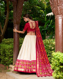 Elegant Designer Tussar Silk Patola Printed Lehenga Choli Set - women's fashion mart