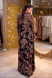 Amazing Georgette Black Colour Saree With Shrug