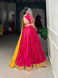 Plain Zari Weaved Chanderi Silk Lehenga Choli - women's fashion mart