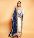 Captivating Embroidery Sequence Work Blue Color Anarkali Suit