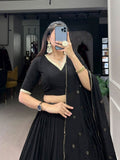 Amazing Pure Chanderi Embellished Lehenga Choli -Lehenga Choli Wine / XS women's fashion mart