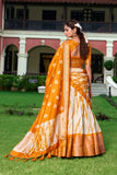 Mesmeric Dola Silk Shibori Printed Mustard lehenga Choli - women's fashion mart