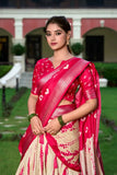 Outstanding Dola Silk Shibori Printed Red lehenga Choli - women's fashion mart