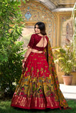 Impressive Tussar Silk Kalamkari Printed Lehenga Choli Set - women's fashion mart
