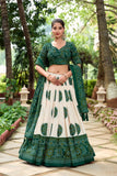 Ravishing Tussar Silk Lehenga Choli  With Bandhej Print - women's fashion mart