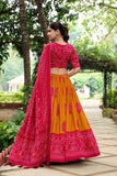 Ravishing Tussar Silk Lehenga Choli  With Bandhej Print - women's fashion mart