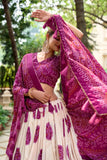 Ravishing Tussar Silk Lehenga Choli  With Bandhej Print - women's fashion mart