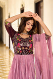 Lavender Bliss Festival Gown with Dupatta - XXL women's fashion mart