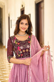 Lavender Bliss Festival Gown with Dupatta - XXL women's fashion mart