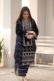Royal Velvet Charm - Winter Cording Sequence Embroidery Suit - S women's fashion mart