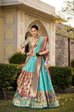 Paithani Jacquard Silk Weaving Zari Worked Lehenga Choli - women's fashion mart