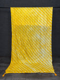 Yellow Color Gota Patti Border Leheriya Bandhej Dupatta