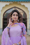 Adorable Faux Georgette Rich Position Printed Gown With Dupatta - women's fashion mart