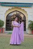 Adorable Faux Georgette Rich Position Printed Gown With Dupatta - women's fashion mart