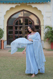 Adorable Faux Georgette Rich Position Printed Gown With Dupatta - women's fashion mart