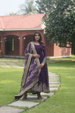Aesthetic Faux Georgette Multi Sequins Worked Gown - women's fashion mart