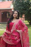 Aesthetic Faux Georgette Multi Sequins Worked Gown - women's fashion mart