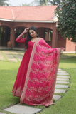Aesthetic Faux Georgette Multi Sequins Worked Gown - women's fashion mart