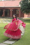 Aesthetic Faux Georgette Multi Sequins Worked Gown - women's fashion mart