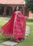 Aesthetic Faux Georgette Multi Sequins Worked Gown - women's fashion mart
