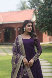 Aesthetic Faux Georgette Multi Sequins Worked Gown - women's fashion mart