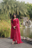 Alia Cut Faux Georgette Function Wear Embroidered Gown - women's fashion mart