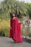 Alia Cut Faux Georgette Function Wear Embroidered Gown - women's fashion mart