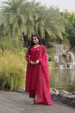 Alia Cut Faux Georgette Function Wear Embroidered Gown - women's fashion mart