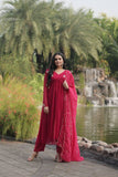 Alia Cut Faux Georgette Function Wear Embroidered Gown - women's fashion mart