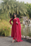 Alia Cut Faux Georgette Function Wear Embroidered Gown - women's fashion mart