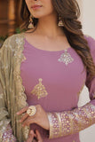 Amazing Faux Georgette Sequins Thread Worked Top Palazzo Set -Salwar Kameez Greenish Cyan / M women's fashion mart