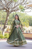 Amazing Viscous Jacquard Heavy Sequins Embroidered Lehenga Choli Set -Lehenga Choli Magenta / Semi Stitched women's fashion mart