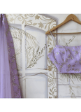 Amazing Zari Embroidered Work Georgette Light Lavender Lehenga - women's fashion mart