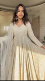 Aniska's Lakhnawi Premium Anarkali Suit Set - women's fashion mart