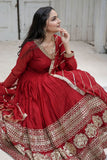Astonishing Faux Georgette Sequins Emroidered Gown With Dupatta - women's fashion mart