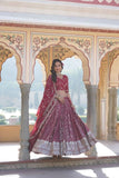 Attractive Pure Viscous Georgette Heavy Sequins Embroidered Lehenga Choli Set -Lehenga Choli Rani / Semi Stitched women's fashion mart