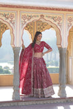 Attractive Pure Viscous Georgette Heavy Sequins Embroidered Lehenga Choli Set -Lehenga Choli Rani / Semi Stitched women's fashion mart