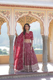 Attractive Pure Viscous Georgette Heavy Sequins Embroidered Lehenga Choli Set -Lehenga Choli Rani / Semi Stitched women's fashion mart