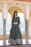 Attractive Pure Viscous Georgette Heavy Sequins Embroidered Lehenga Choli Set - women's fashion mart