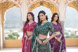 Attractive Pure Viscous Georgette Heavy Sequins Embroidered Lehenga Choli Set -Lehenga Choli Rani / Semi Stitched women's fashion mart