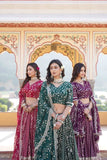 Attractive Pure Viscous Georgette Heavy Sequins Embroidered Lehenga Choli Set -Lehenga Choli Rani / Semi Stitched women's fashion mart