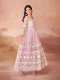 Baby Pink Embroidered Anarkali Gown - women's fashion mart