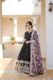 Beautiful Faux Georgette Zari Sequins Embroidered Gown - women's fashion mart