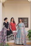 Beautiful Faux Georgette Zari Sequins Embroidered Gown - women's fashion mart