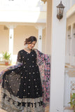 Beautiful Faux Georgette Zari Sequins Embroidered Gown - women's fashion mart
