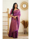 Beautiful Kanjivaram Woven Silk Saree With Blouse Piece - women's fashion mart