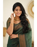 Beautiful Kanjivaram Woven Silk Saree With Blouse Piece - women's fashion mart