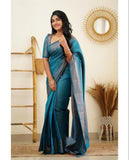 Beautiful Kanjivaram Woven Silk Saree With Blouse Piece - women's fashion mart