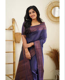 Beautiful Kanjivaram Woven Silk Saree With Blouse Piece - women's fashion mart